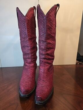 Corral Python Red Heeled Boots size 10